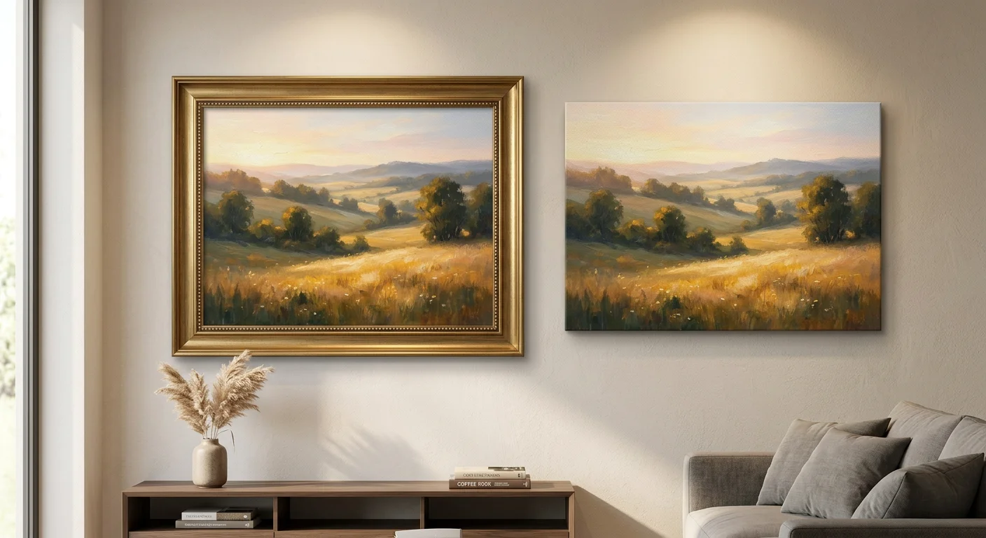 Framed Vs Frameless Canvas Wall Art: Create Any Style With A Wall Printer 1 b6d406d404d193f3249eb1faba28b7a0